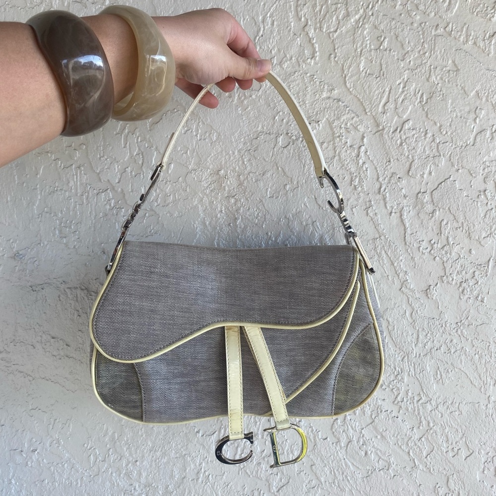 Vintage 2000 Christian Dior by John Galliano Double Saddle Bag
